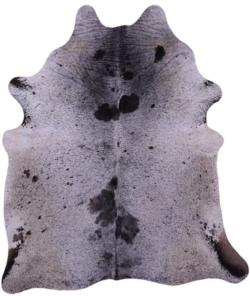 Black Salt & Pepper Natural Cowhide Rug - XX-Large 7' 6