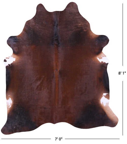 Brown Natural Cowhide Rug - XX-Large 8' 1