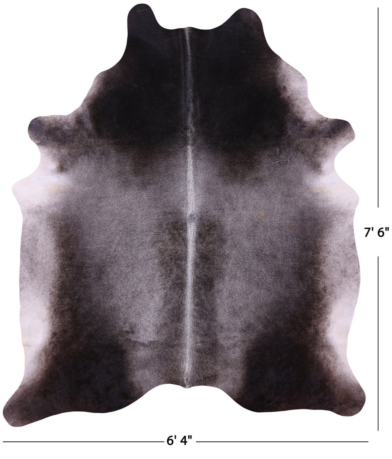 Grey Natural Cowhide Rug - XX-Large 7' 6"H x 6' 4"W