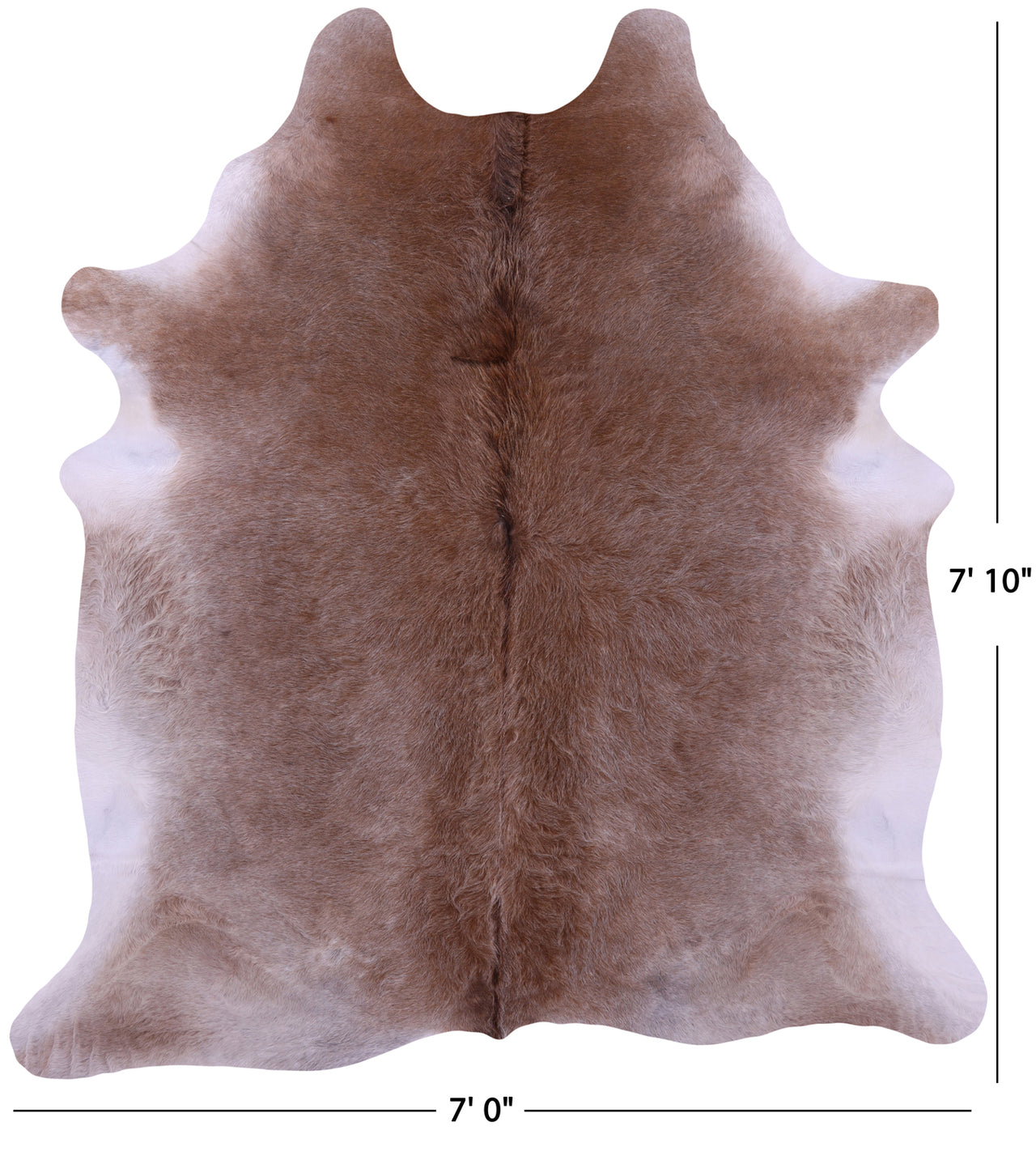 Light Brown Natural Cowhide Rug - XX-Large 7' 10"H x 7' 0"W