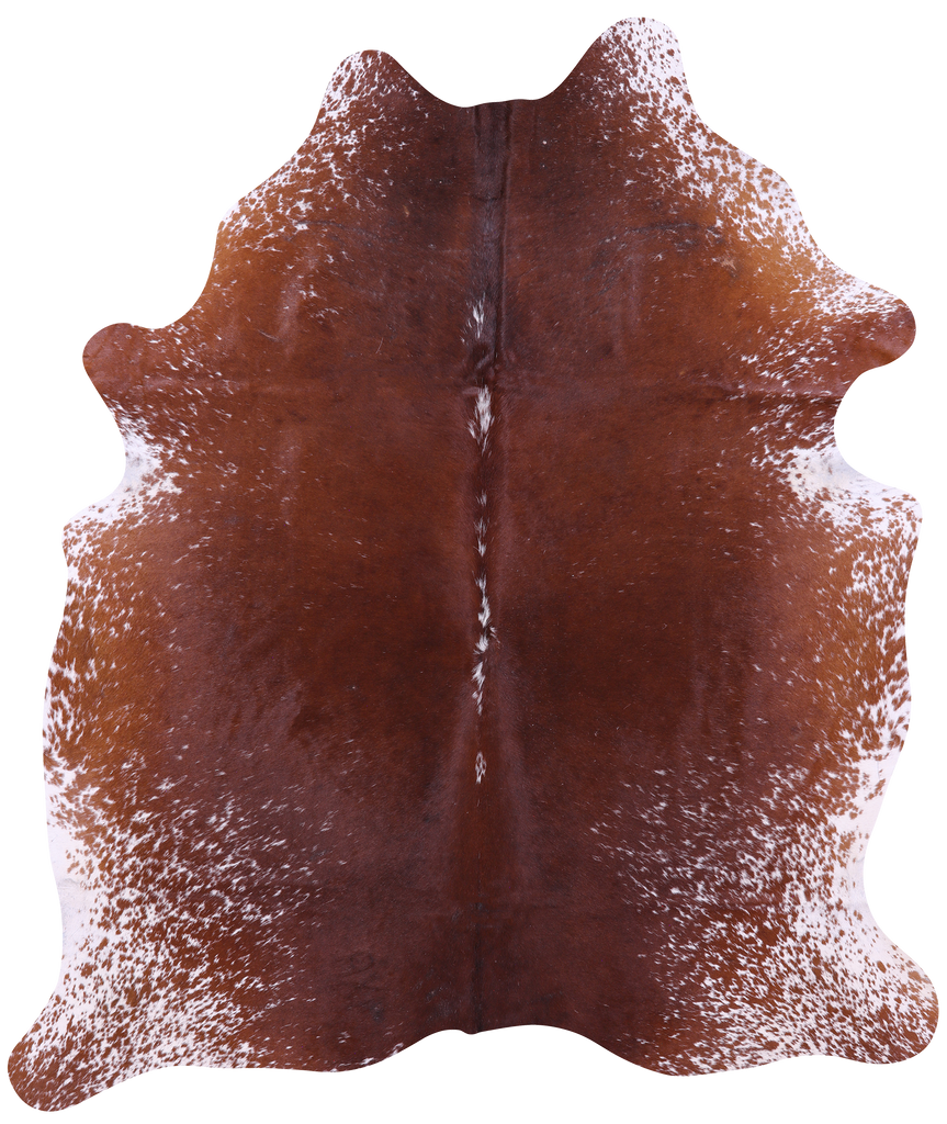 Brown Salt & Pepper Natural Cowhide Rug - XX-Large 7' 4"H x 6' 2"W