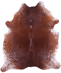 Thumbnail for Brown Salt & Pepper Natural Cowhide Rug - XX-Large 7' 4