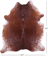 Thumbnail for Brown Salt & Pepper Natural Cowhide Rug - XX-Large 7' 4