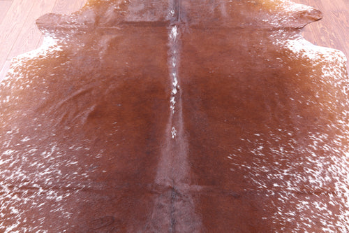 Brown Salt & Pepper Natural Cowhide Rug - XX-Large 7' 4