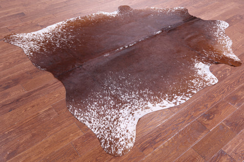 Brown Salt & Pepper Natural Cowhide Rug - XX-Large 7' 4