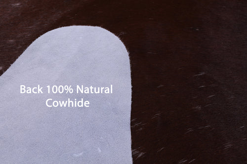 Brown Salt & Pepper Natural Cowhide Rug - XX-Large 7' 4