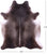 Dark Brown Natural Cowhide Rug - XX-Large 7' 8"H x 6' 8"W