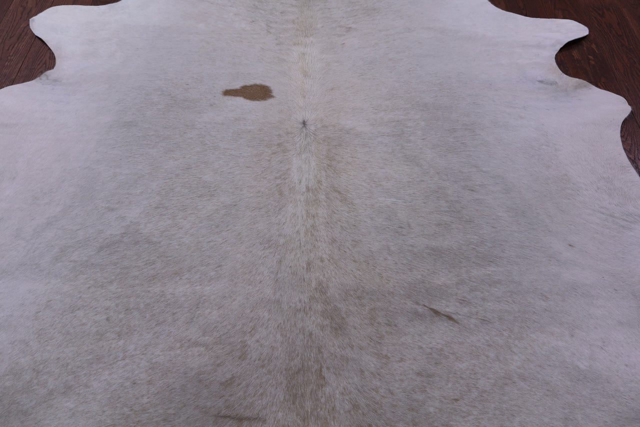 White Natural Cowhide Rug - XX-Large 7' 7"H x 6' 6"W
