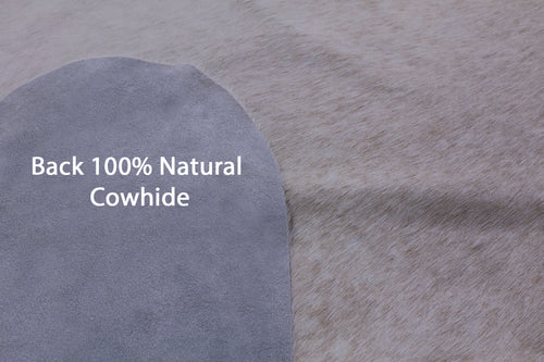 White Natural Cowhide Rug - XX-Large 7' 7