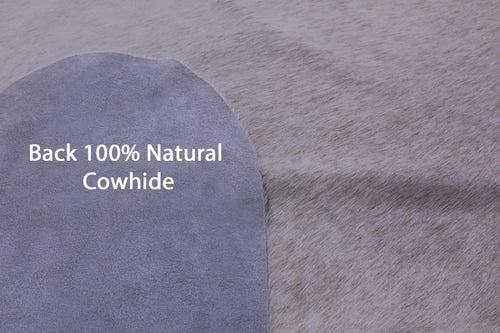 White Natural Cowhide Rug - XX-Large 7' 7