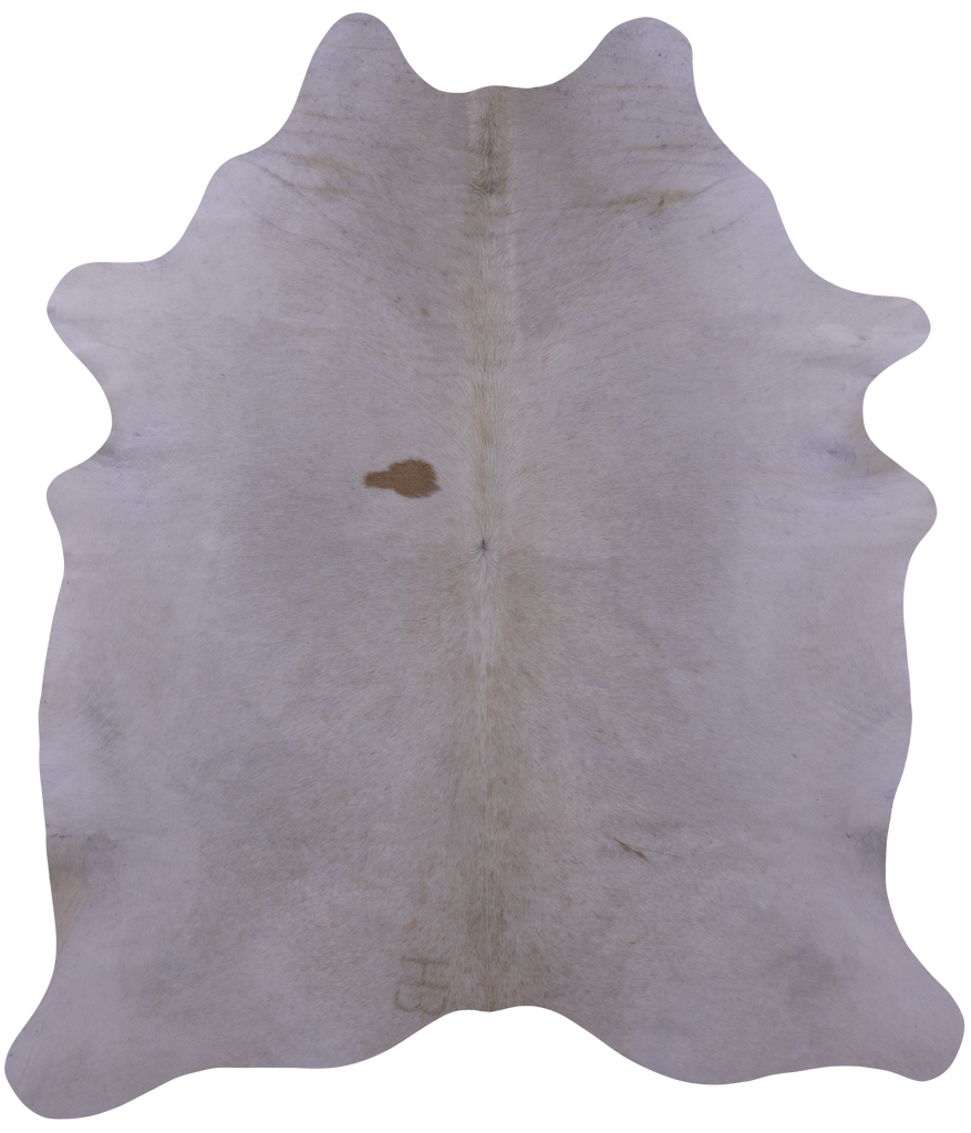 White Natural Cowhide Rug - XX-Large 7' 7"H x 6' 6"W