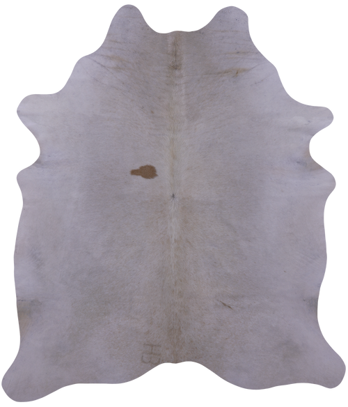 White Natural Cowhide Rug - XX-Large 7' 7