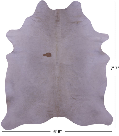 White Natural Cowhide Rug - XX-Large 7' 7
