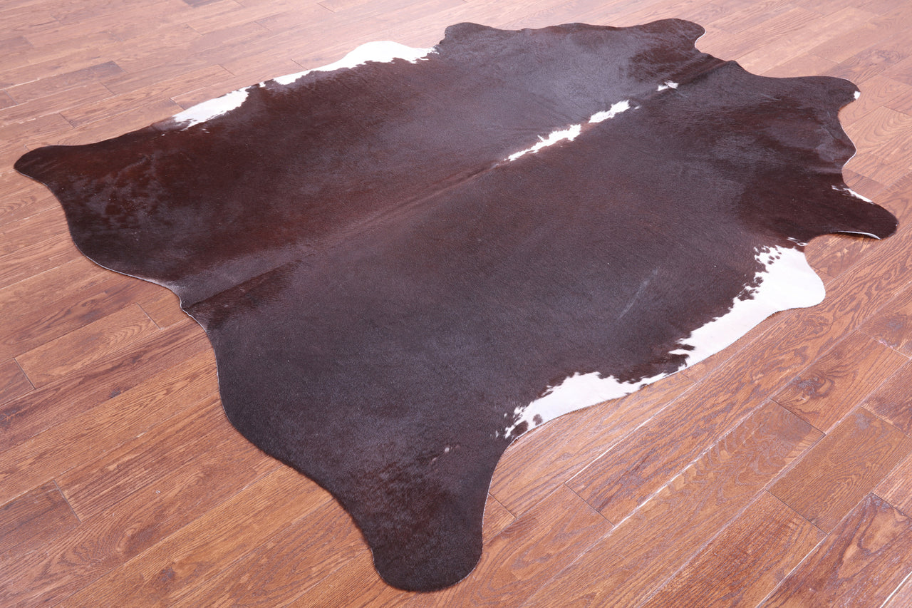 Dark Brown Natural Cowhide Rug - XX-Large 7' 10"H x 6' 2"W