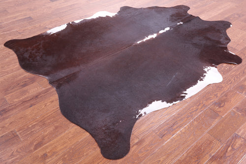 Dark Brown Natural Cowhide Rug - XX-Large 7' 10