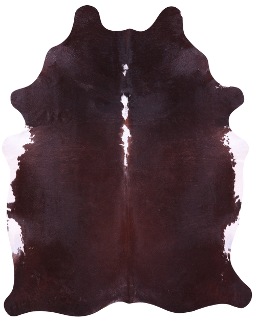 Dark Brown Natural Cowhide Rug - XX-Large 7' 10