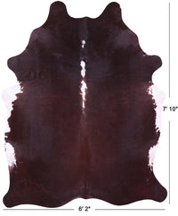 Thumbnail for Dark Brown Natural Cowhide Rug - XX-Large 7' 10