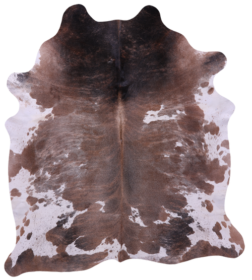 Brown & White Natural Cowhide Rug - XX-Large 8' 0