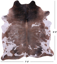 Thumbnail for Brown & White Natural Cowhide Rug - XX-Large 8' 0