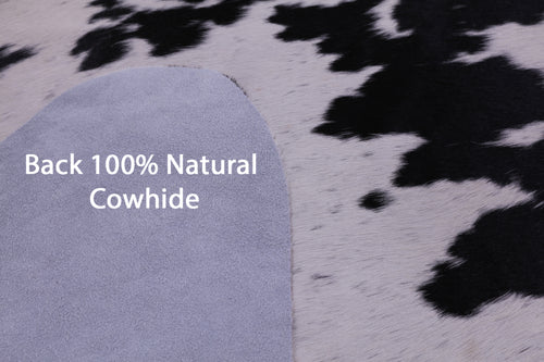 Black & White Natural Cowhide Rug - XX-Large 8' 1