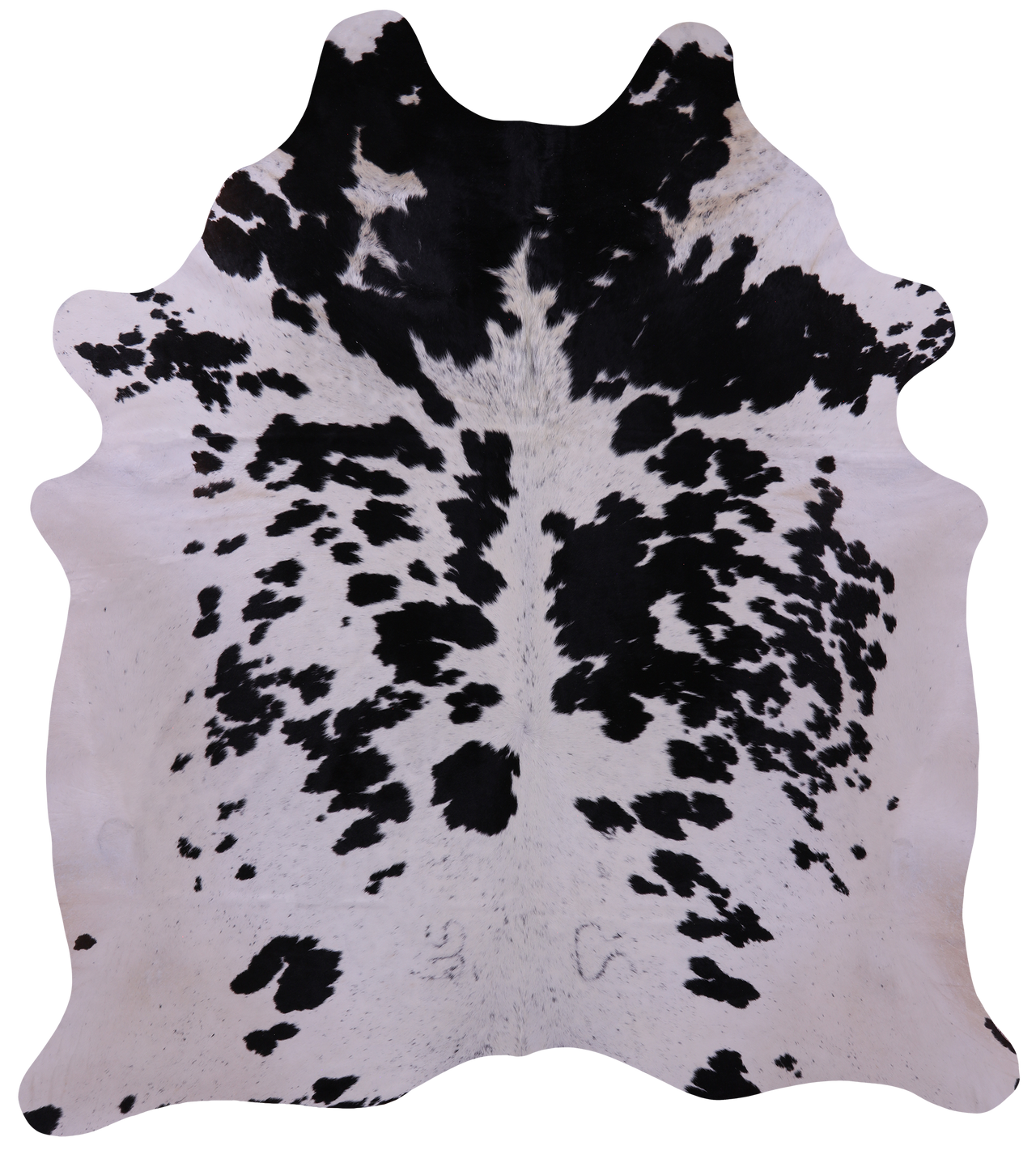 Black & White Natural Cowhide Rug - XX-Large 8' 1"H x 7' 0"W