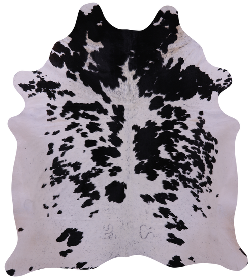 Black & White Natural Cowhide Rug - XX-Large 8' 1
