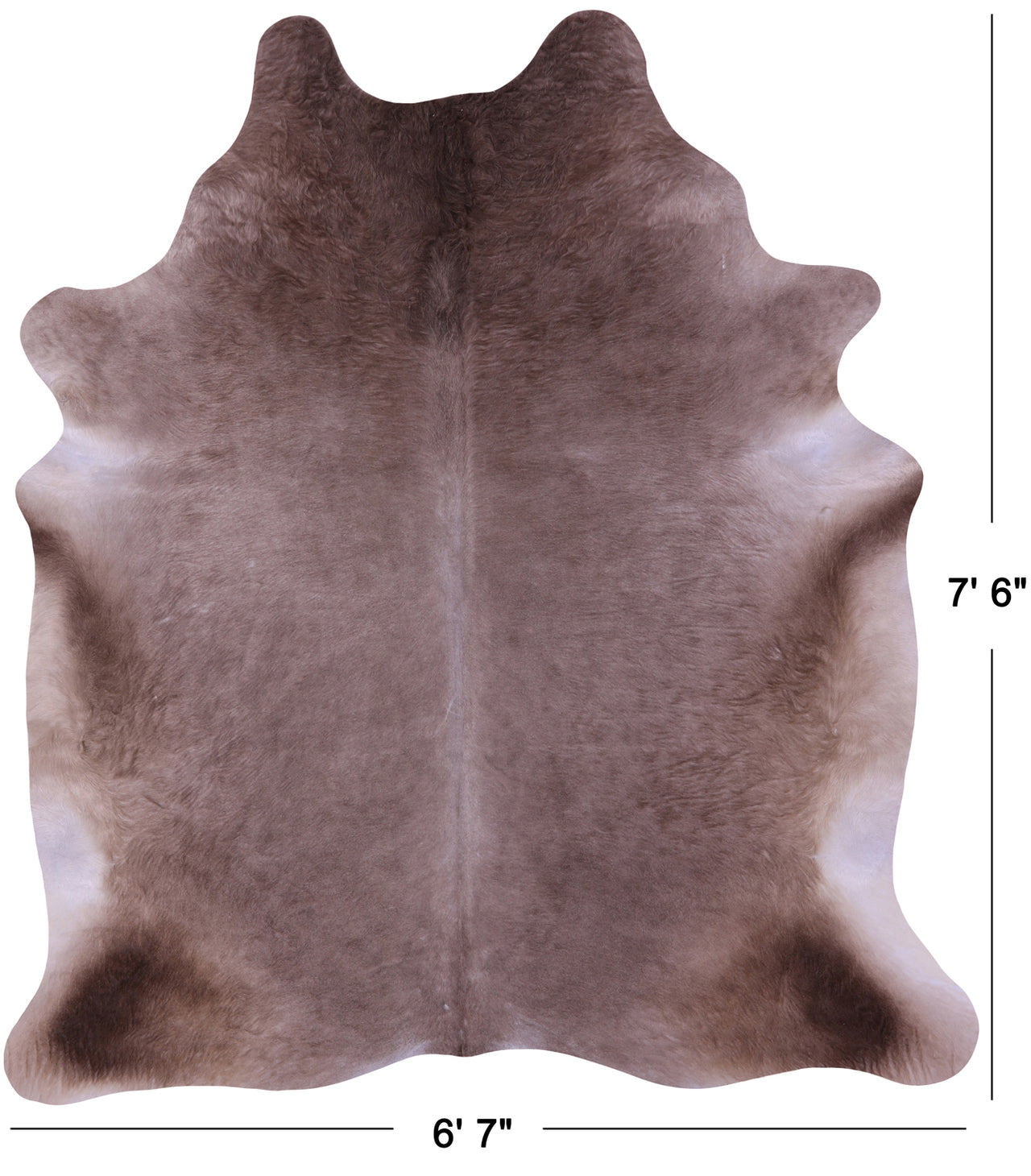 Champagne Natural Cowhide Rug - XX-Large 7' 6"H x 6' 7"W