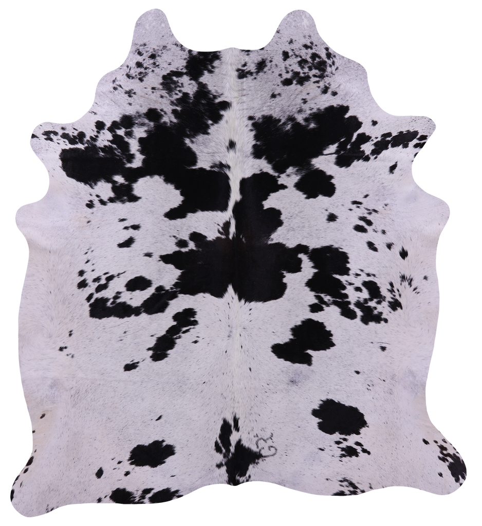 Black Salt & Pepper Natural Cowhide Rug - XX-Large 8' 0"H x 7' 0"W