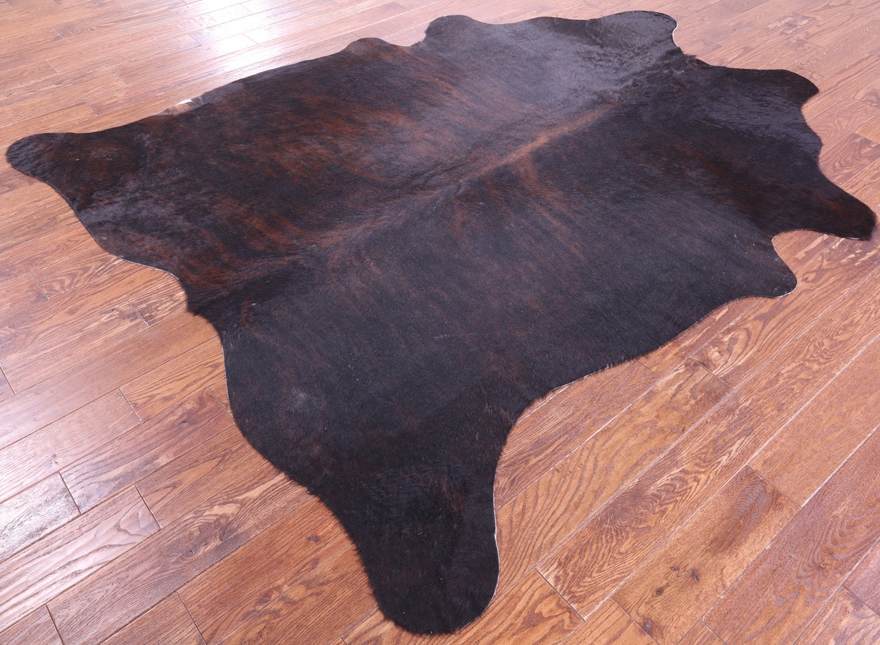 Dark Brindle Natural Cowhide Rug - XX-Large 8' 0"H x 6' 9"W