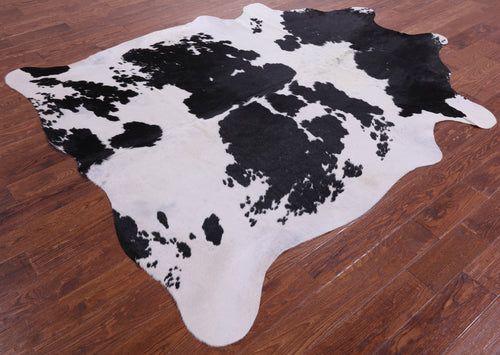 Black & White Natural Cowhide Rug - XX-Large 7' 9