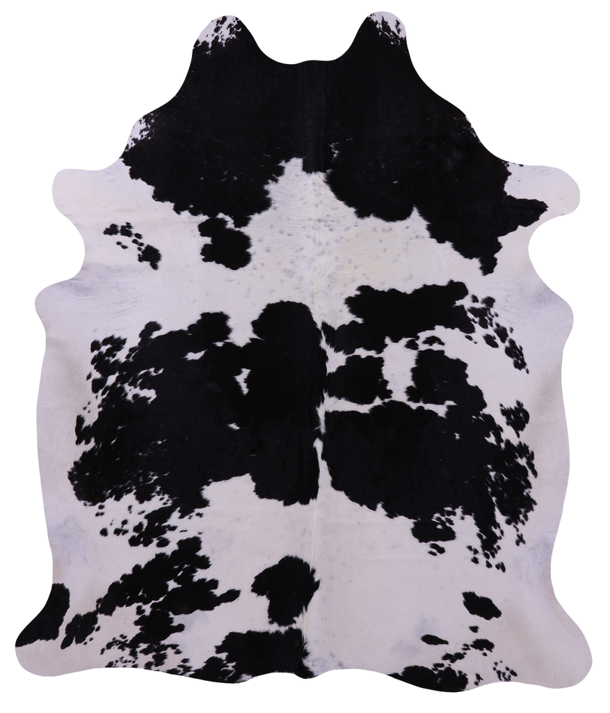 Black & White Natural Cowhide Rug - XX-Large 7' 9"H x 6' 6"W