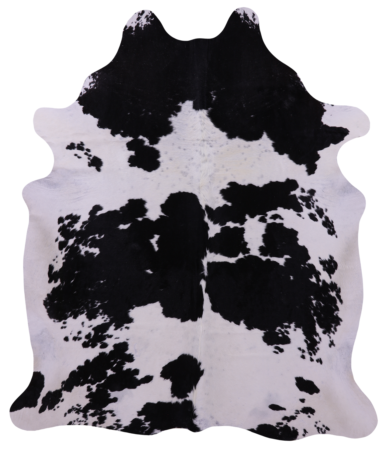 Black & White Natural Cowhide Rug - XX-Large 7' 9"H x 6' 6"W