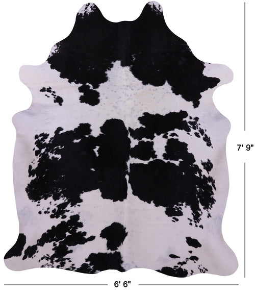 Black & White Natural Cowhide Rug - XX-Large 7' 9