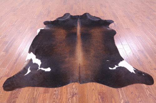 Dark Brown Natural Cowhide Rug - XX-Large 7' 7