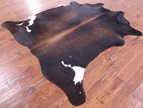 Dark Brown Natural Cowhide Rug - XX-Large 7' 7
