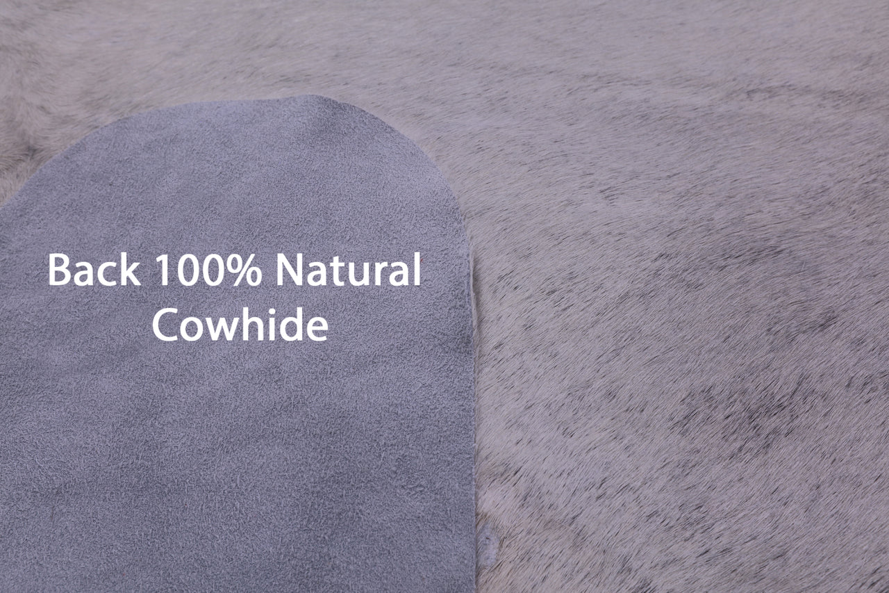 Grey Brindle Natural Cowhide Rug - XX-Large 8' 4"H x 6' 10"W