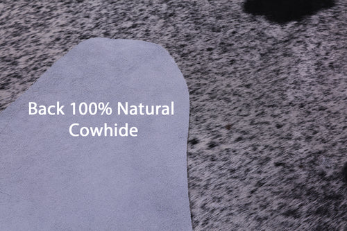 Black Salt & Pepper Natural Cowhide Rug - XX-Large 8' 0