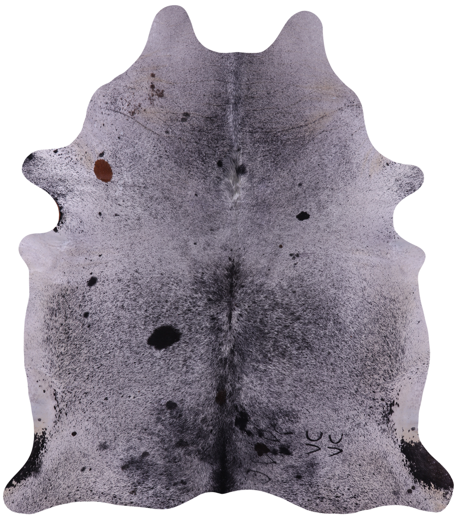 Black Salt & Pepper Natural Cowhide Rug - XX-Large 8' 0"H x 7' 0"W