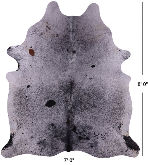 Black Salt & Pepper Natural Cowhide Rug - XX-Large 8' 0