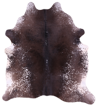 Thumbnail for Brown Salt & Pepper Natural Cowhide Rug - XX-Large 7' 6