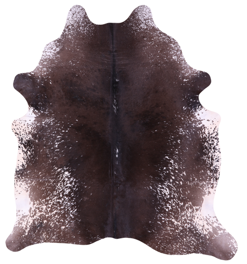 Brown Salt & Pepper Natural Cowhide Rug - XX-Large 7' 6