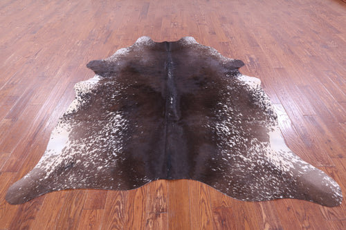 Brown Salt & Pepper Natural Cowhide Rug - XX-Large 7' 6