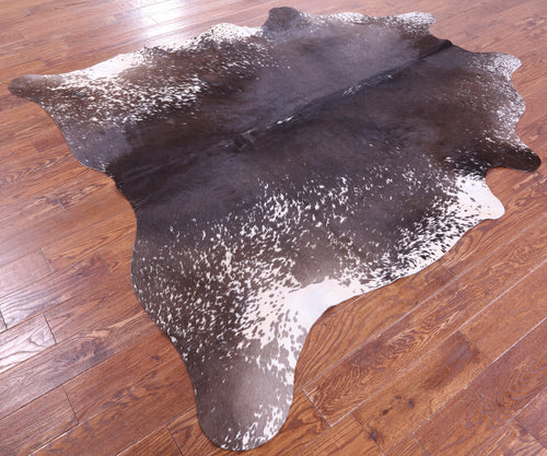 Brown Salt & Pepper Natural Cowhide Rug - XX-Large 7' 6