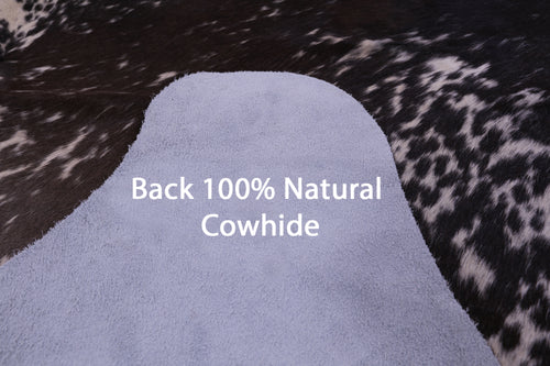 Brown Salt & Pepper Natural Cowhide Rug - XX-Large 7' 6