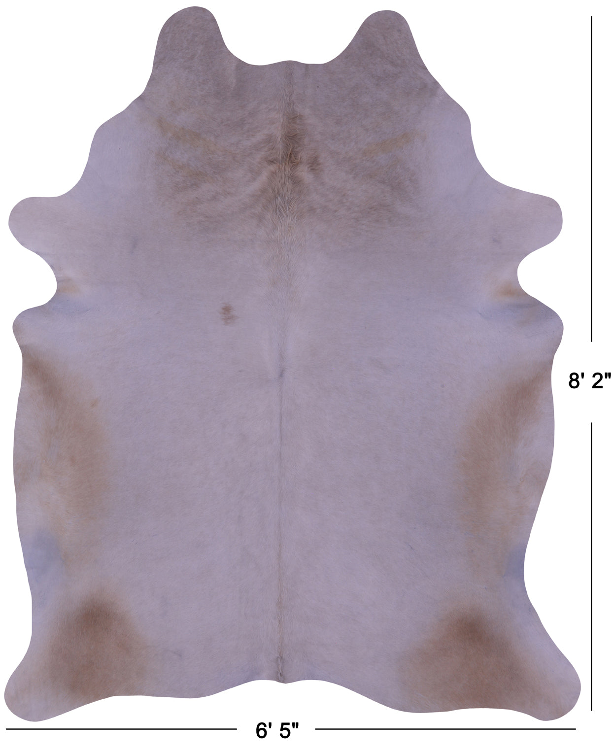 Beige Natural Cowhide Rug - XX-Large 8' 2"H x 6' 5"W