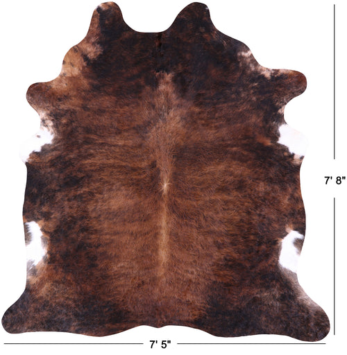 Brown Natural Cowhide Rug - XX-Large 7' 8