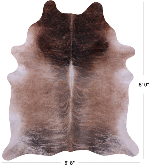 Light Brindle Natural Cowhide Rug - XX-Large 8' 0