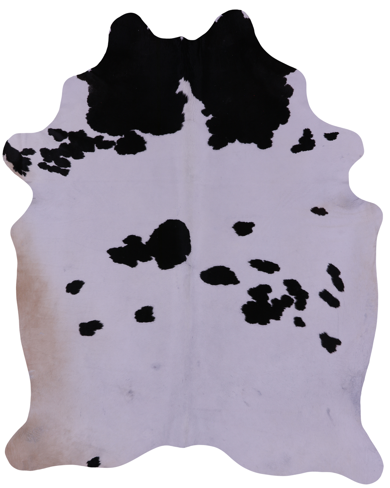 Black & White Natural Cowhide Rug - XX-Large 8' 5"H x 6' 10"W