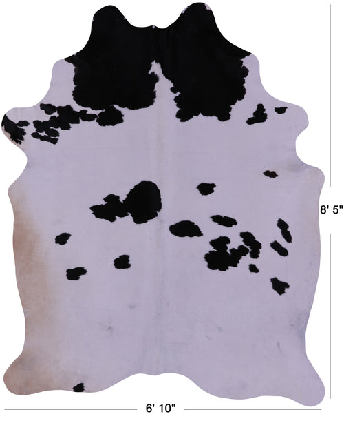 Black & White Natural Cowhide Rug - XX-Large 8' 5