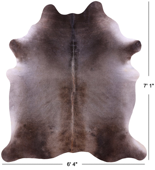 Grey Natural Cowhide Rug - X-Large 7' 1